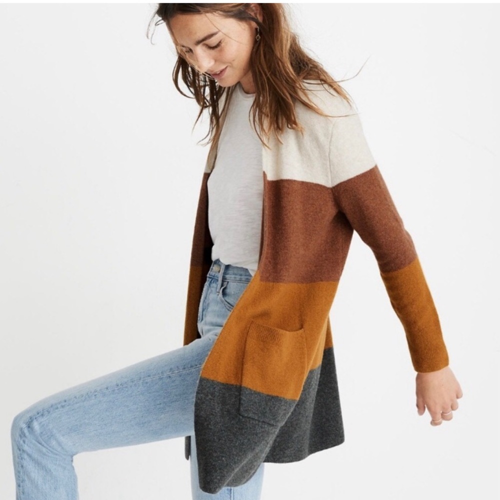 Madewell Striped Cardigan, XS
